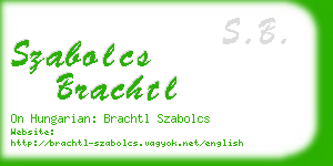 szabolcs brachtl business card